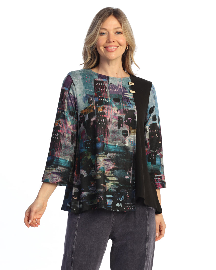 MIDNIGHT SIDE SLIT TUNIC TOP