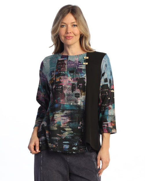 MIDNIGHT SIDE SLIT TUNIC TOP
