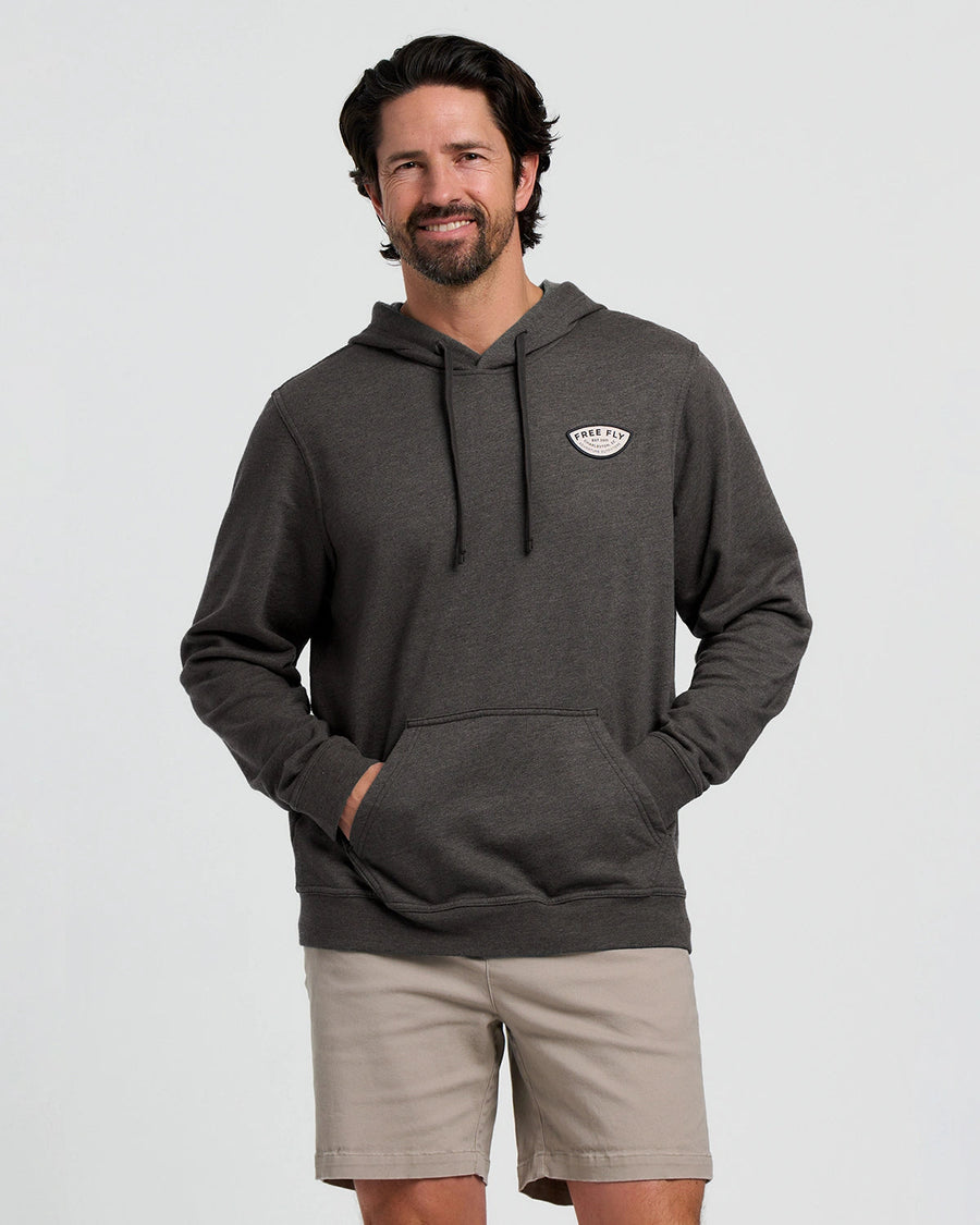MEN'S VINTAGE OUTFITTERS HEATHER BLACK SAND FLEECE HOODIE
