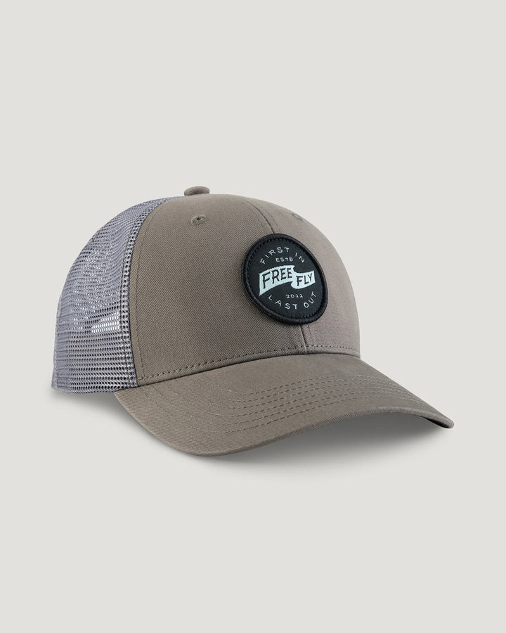 FIRST AND LAST CHARCOAL TRUCKER HAT