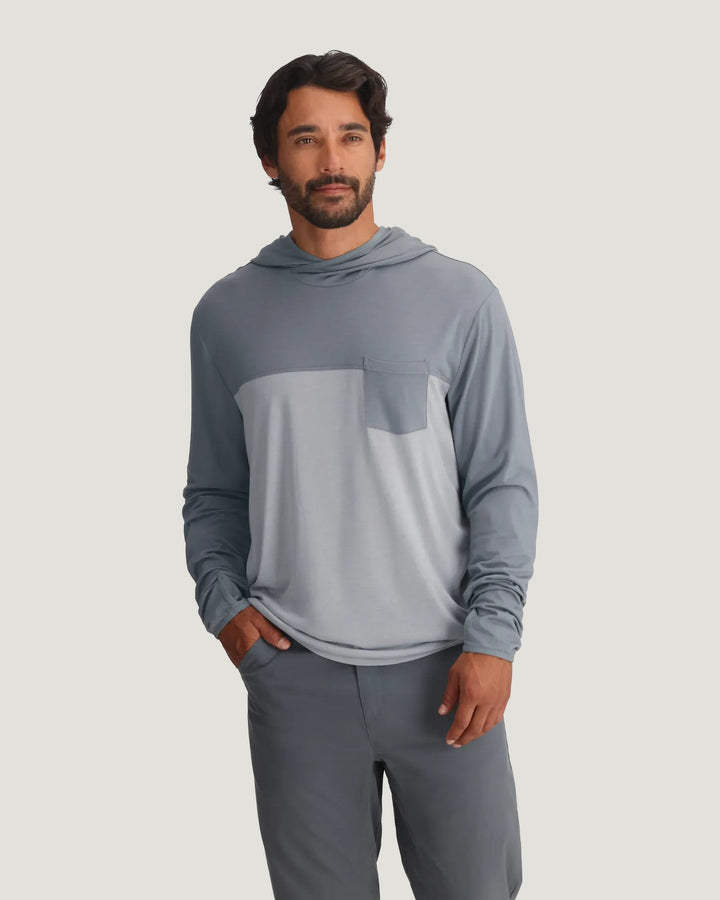 MEN'S SLATE ASPEN GREY BAMBOO HYBRID HOODIE