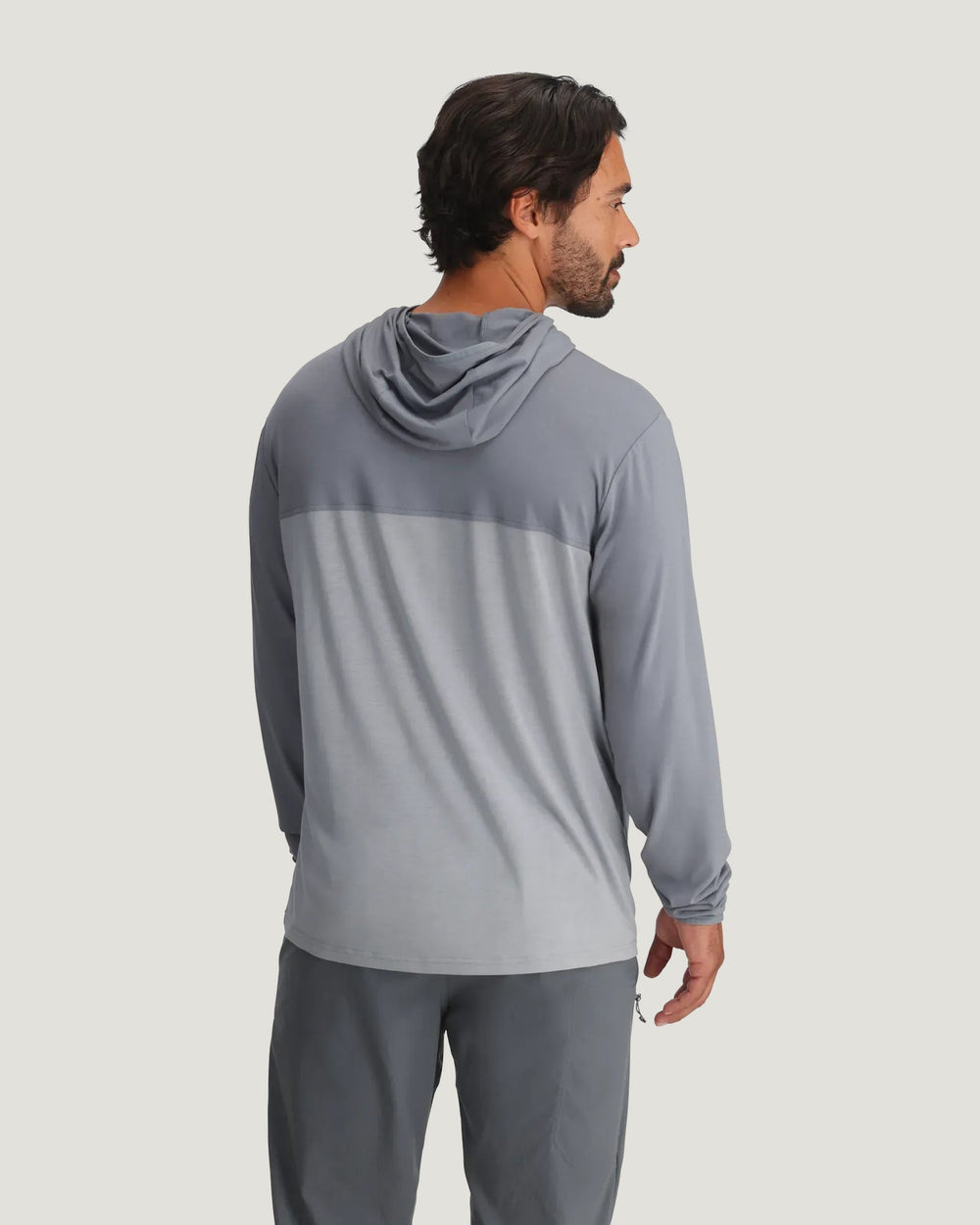 MEN'S SLATE ASPEN GREY BAMBOO HYBRID HOODIE
