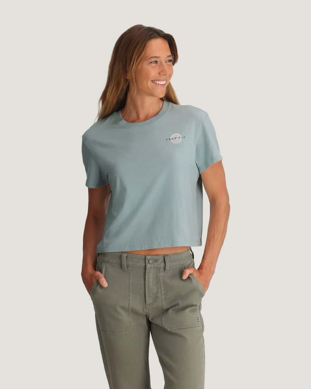 WOMEN'S OCEAN MIST SUN RIPPLE TEE
