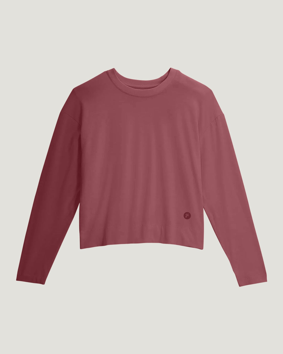 PLUM BAMBOO SHADE CROSSOVER LONG SLEEVE TOP