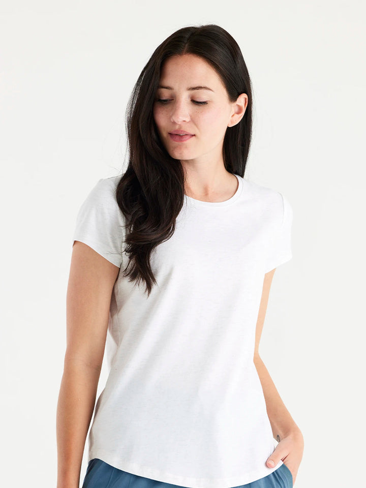 BRIGHT WHITE BAMBOO CURRENT TEE