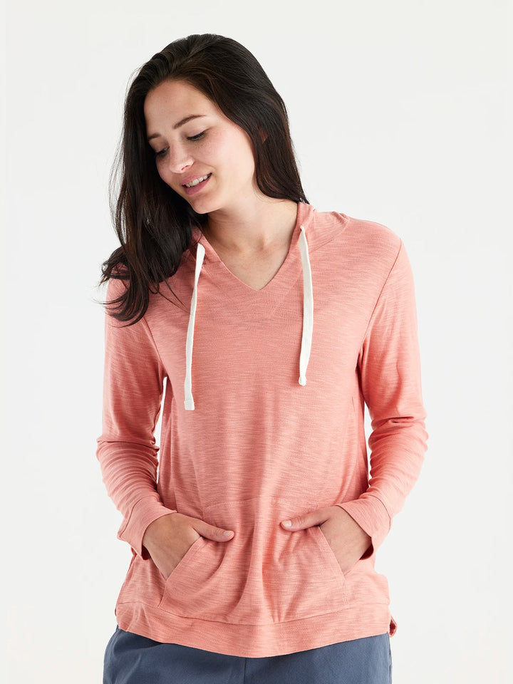 BRIGHT CLAY BAMBOO SLUB HOODIE
