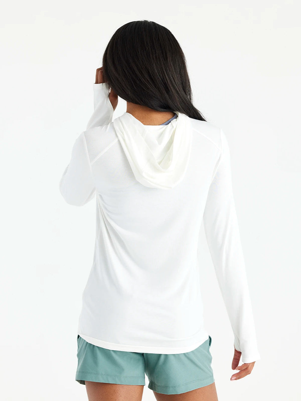 BRIGHT WHITE BAMBOO SHADE HOODIE II
