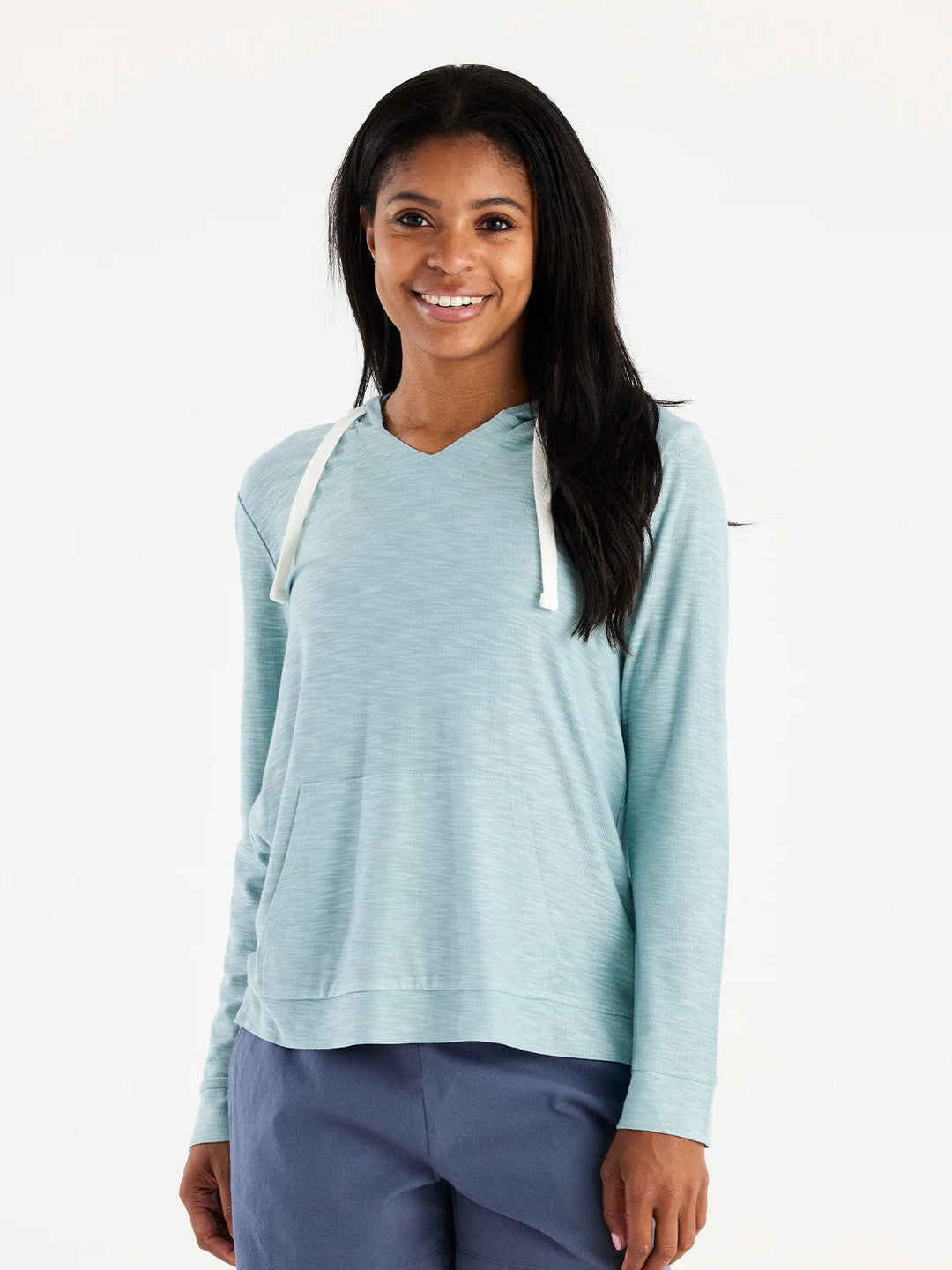 OCEAN MIST BAMBOO SLUB HOODIE