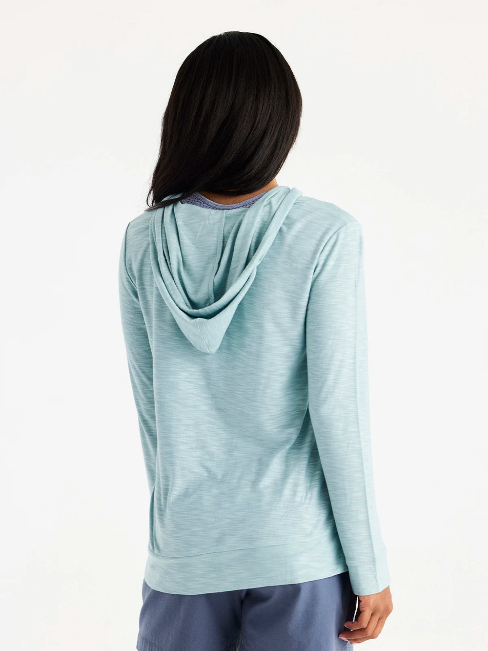 OCEAN MIST BAMBOO SLUB HOODIE
