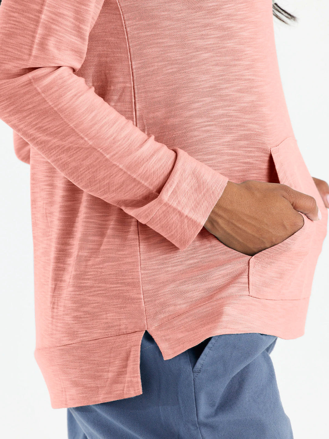 BRIGHT CLAY BAMBOO SLUB HOODIE