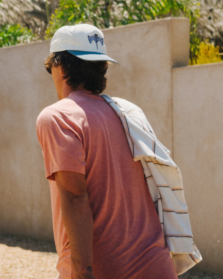 MEN'S HEATHER RED CLAY FLEX POCKET TEE