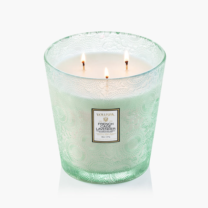FRENCH CADE LAVENDER 3 HEARTH CANDLE