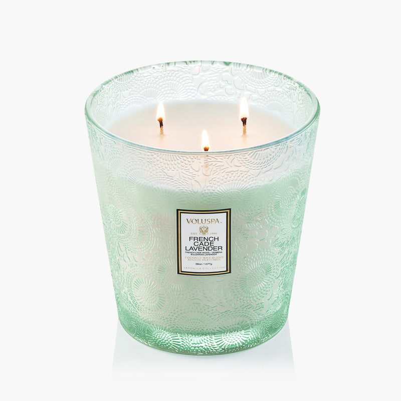 FRENCH CADE LAVENDER 3 HEARTH CANDLE
