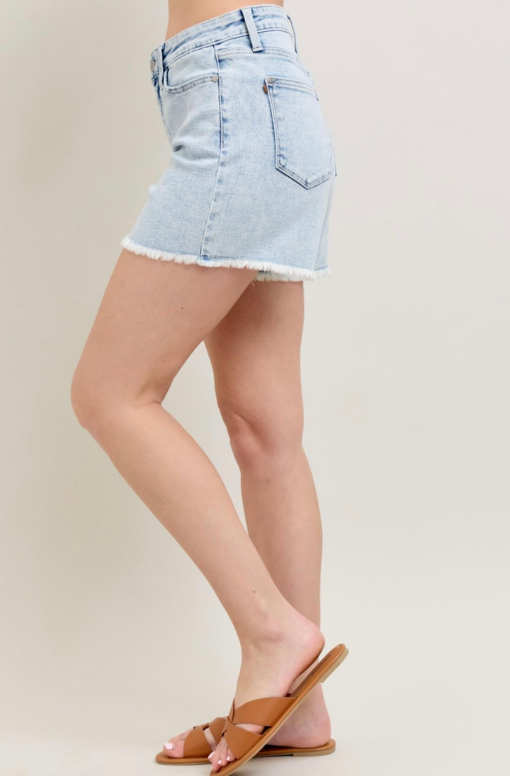 FAITH HIGH WAIST CUT-OFF SHORTS