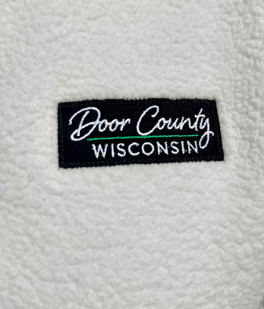 WOMEN'S IVORY DOOR COUNTY WISCONSIN  HALF ZIP FLEECE PULLOVER