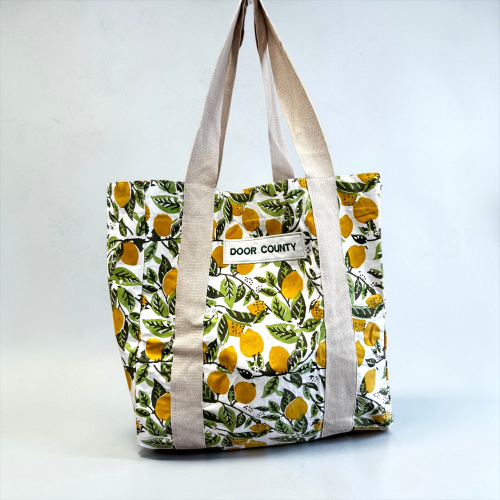 DOOR COUNTY LEMON SQUEEZY TOTE BAG
