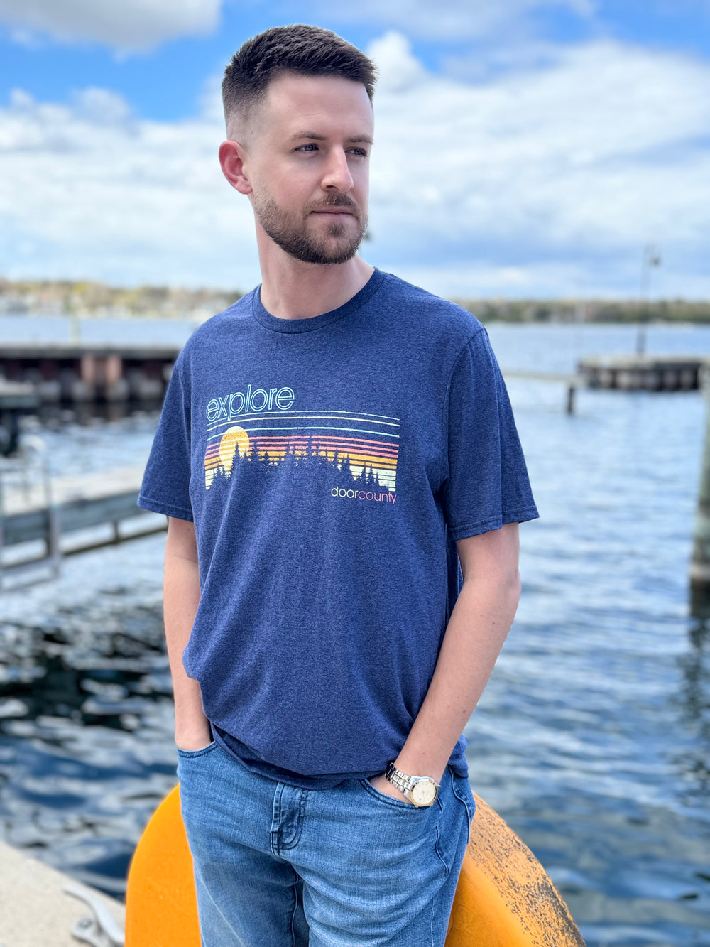 EXPLORE DOOR COUNTY, WI DRIFTER TEE
