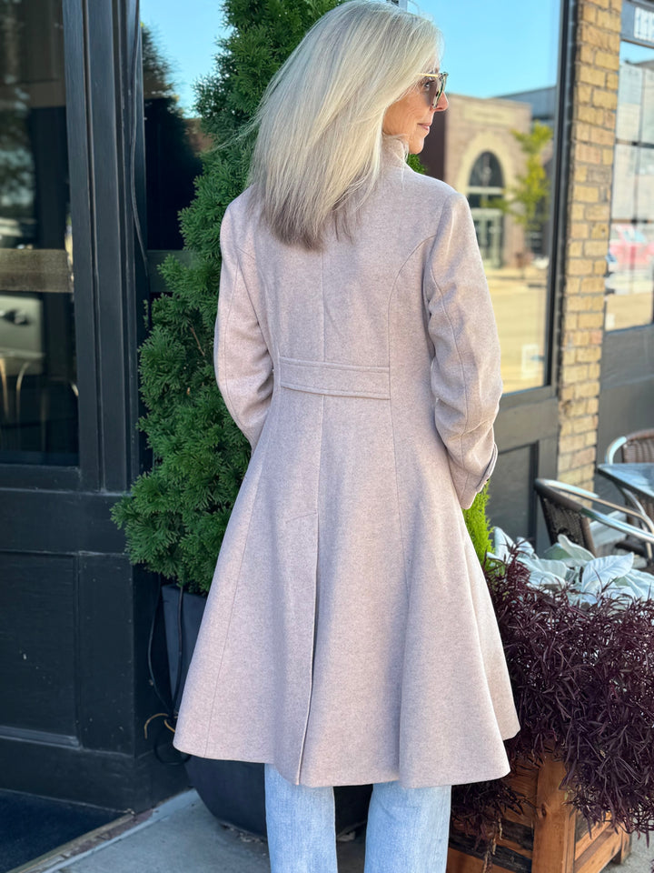CLARA BEIGE A-LINE COAT