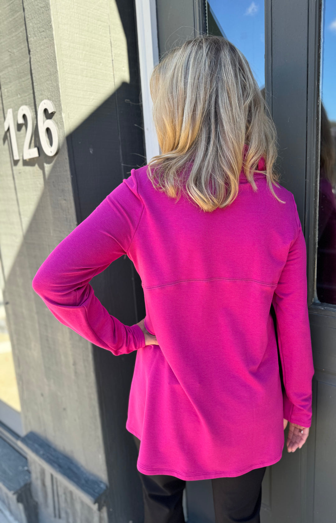 CLAIRE FUCHSIA LUXE TUNIC TOP