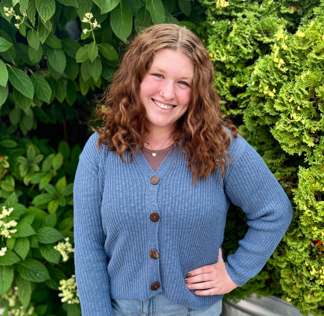 HANNAH SEA SPRAY 4 BUTTON CARDIGAN