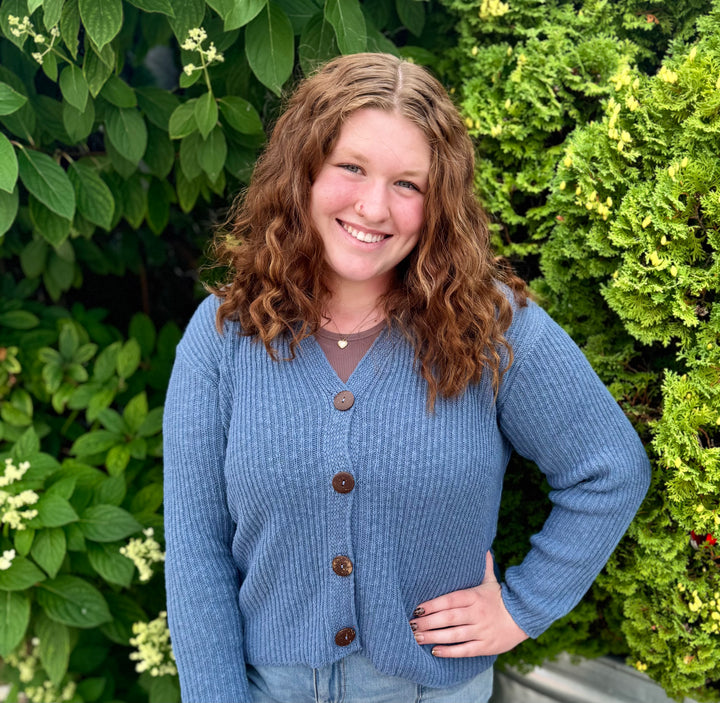 HANNAH SEA SPRAY 4 BUTTON CARDIGAN