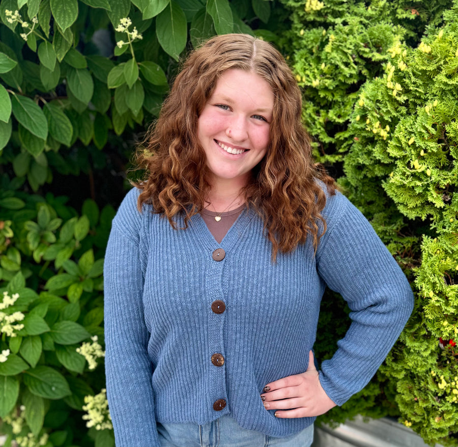 HANNAH SEA SPRAY 4 BUTTON CARDIGAN
