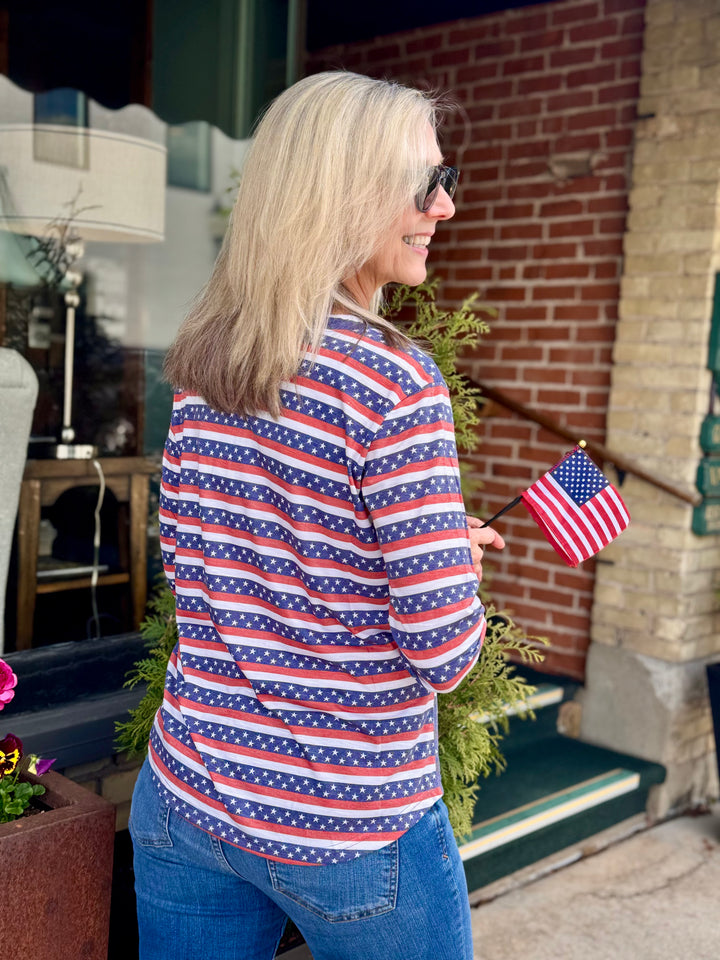 1776  3/4 SLEEVE BALLGAME TOP