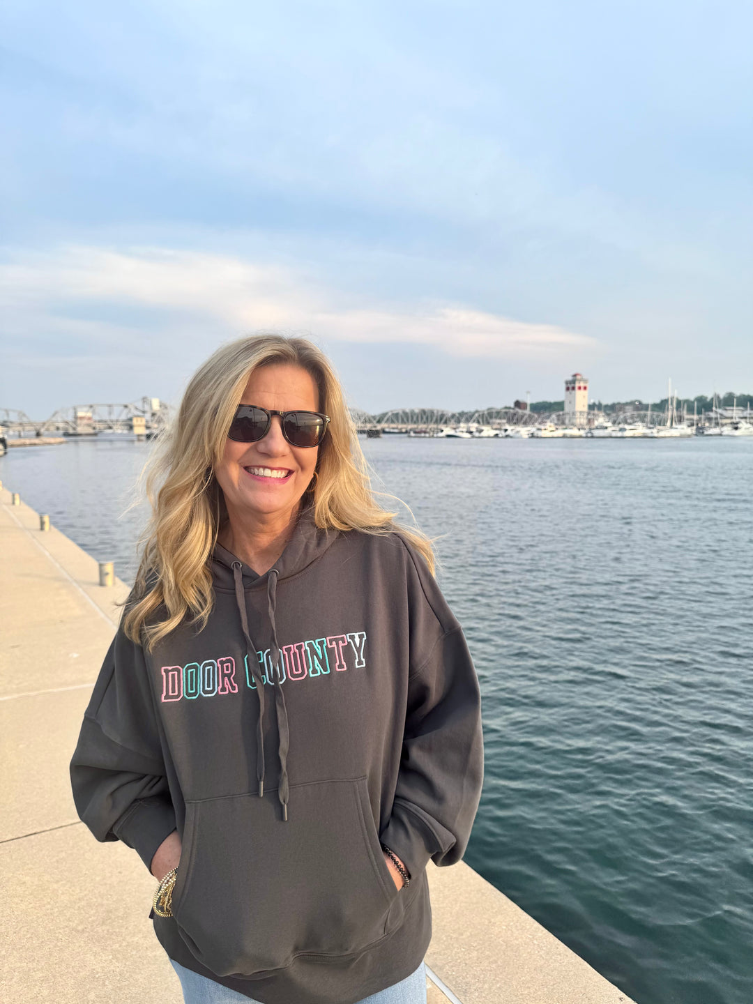 CARBON DOOR COUNTY BRIGHTS EMBROIDERED HOODIE