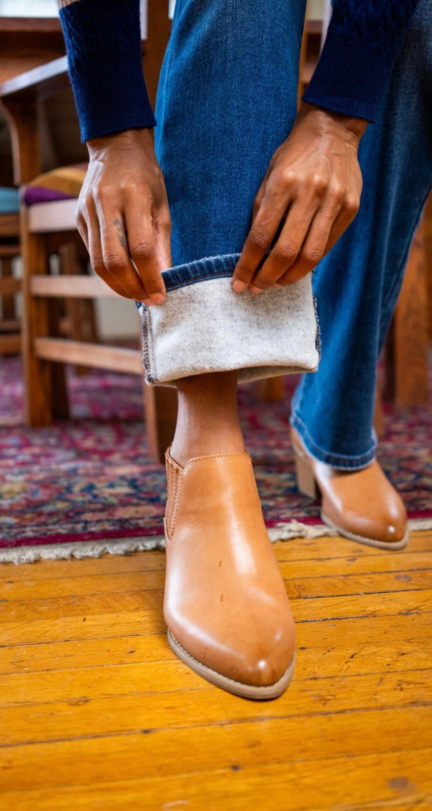 KALEY MID RISE THERMAL BOOTCUT JEANS