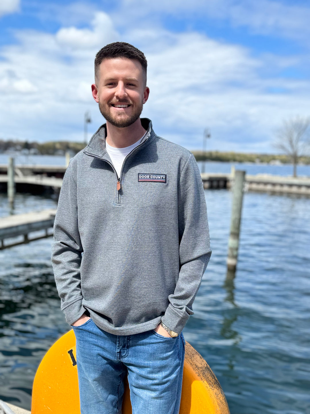 DOOR COUNTY DARK CHARCOAL MAVERICK 1/4 ZIP