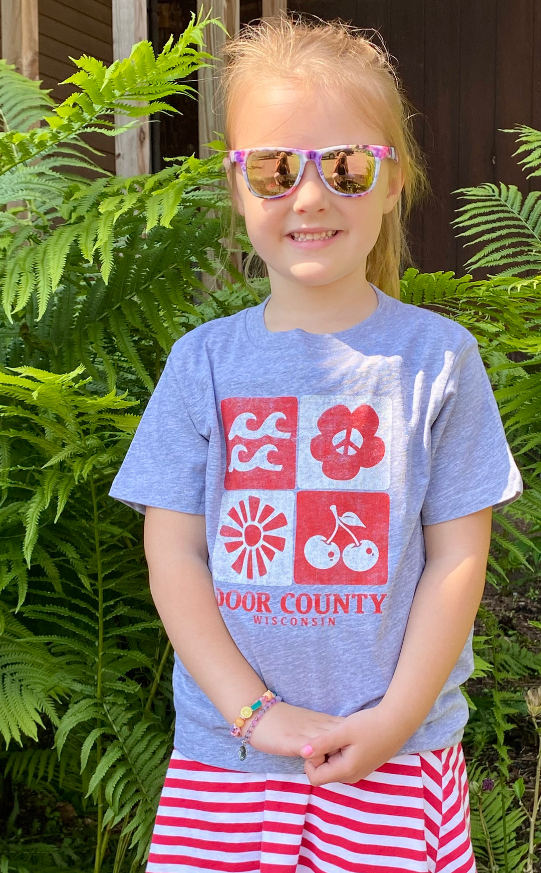 HEATHER GREY TODDLER SUNJAM DOOR COUNTY TEE
