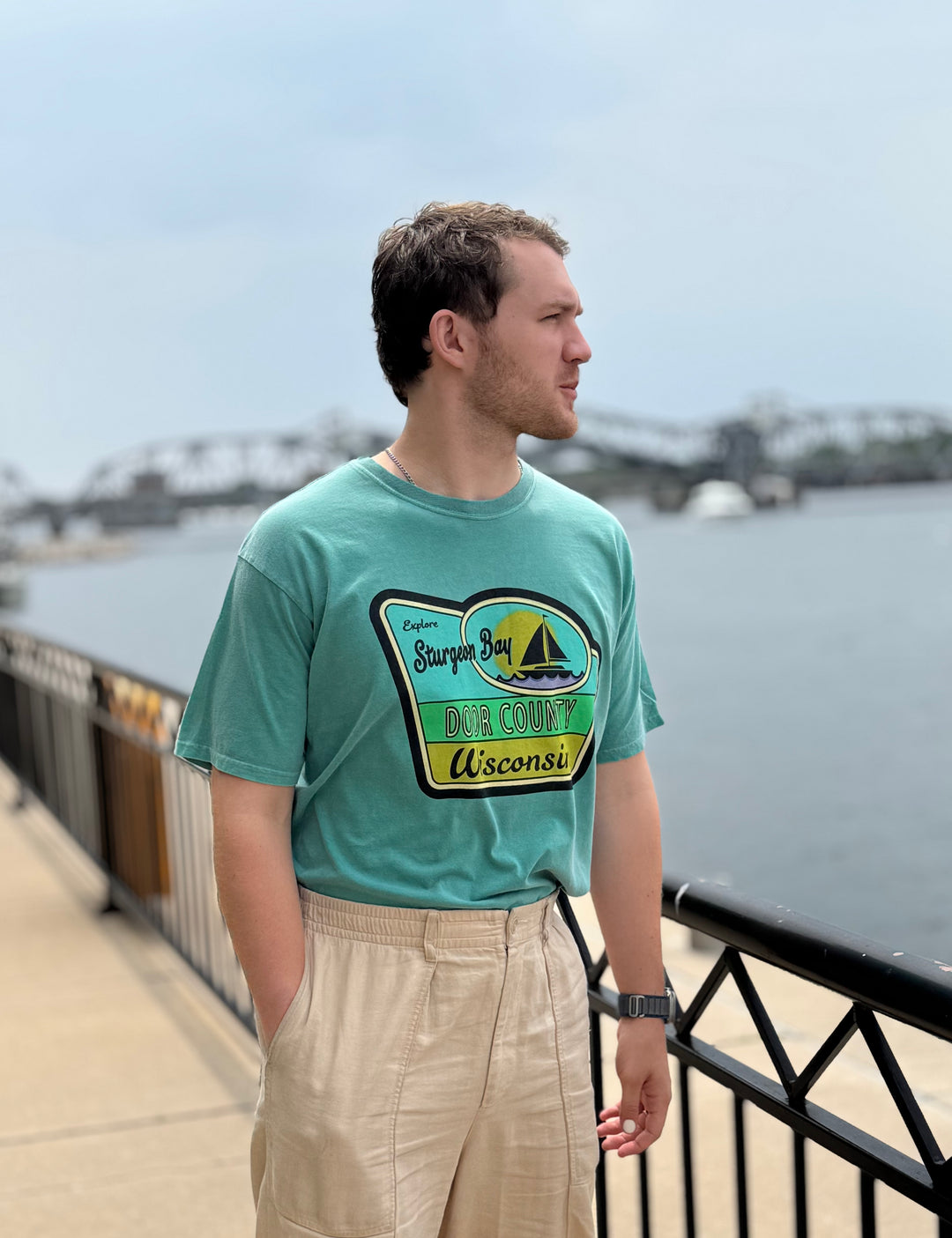 AQUA STURGEON BAY SAILBOAT TEE