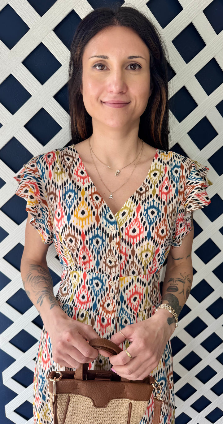 DIANE IKAT PRINT DRESS