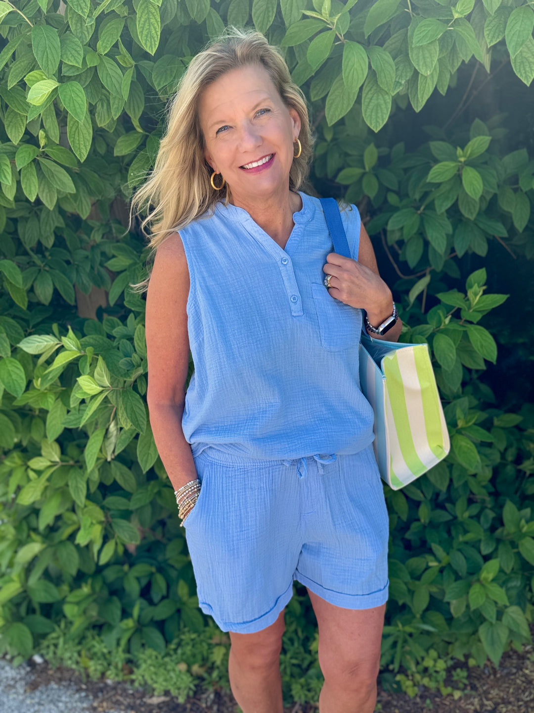 CHAMBRAY 5" GAUZE SHORTS
