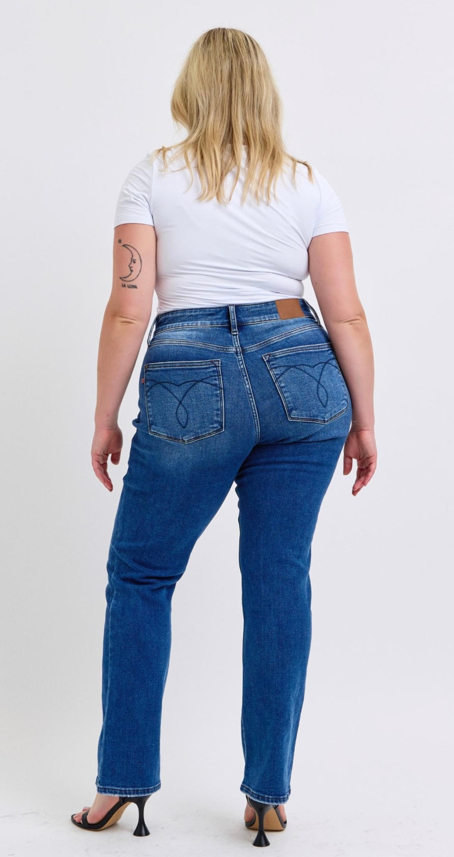 PLUS KALEY MID RISE THERMAL BOOTCUT JEANS