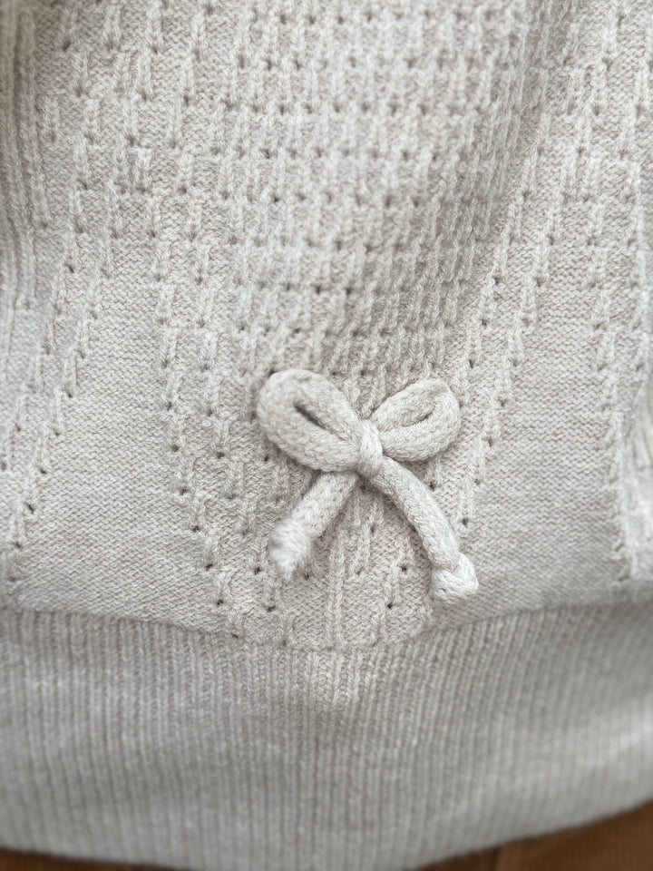 LAUREL OATMEAL BOW SWEATER