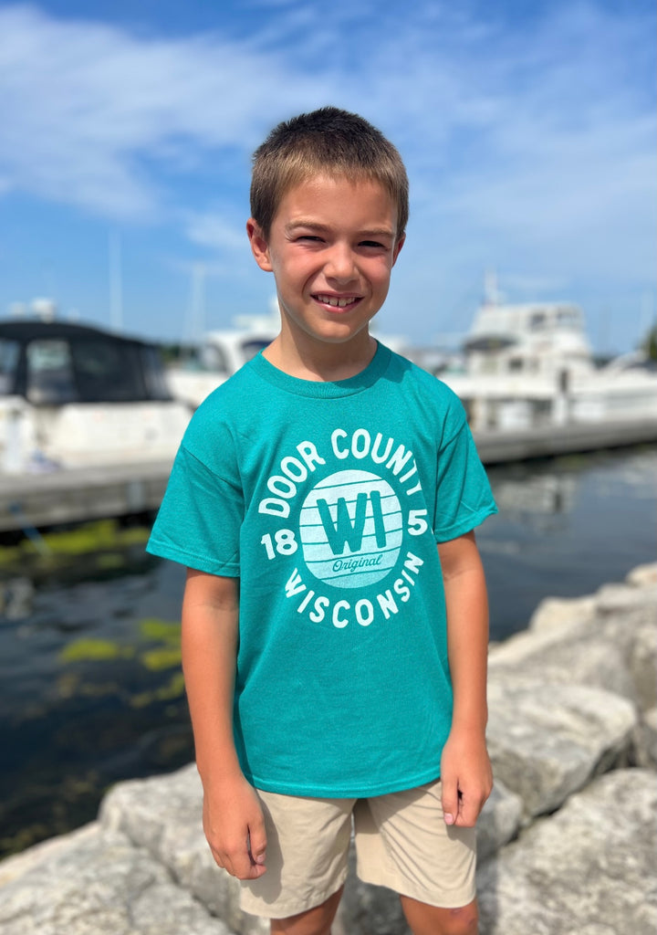 KIDS DOOR COUNTY TEAL PALMER CIRCL