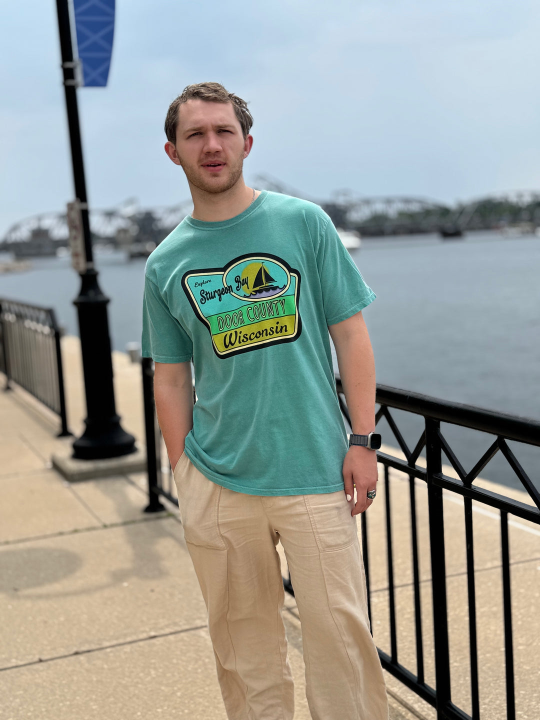 AQUA STURGEON BAY SAILBOAT TEE