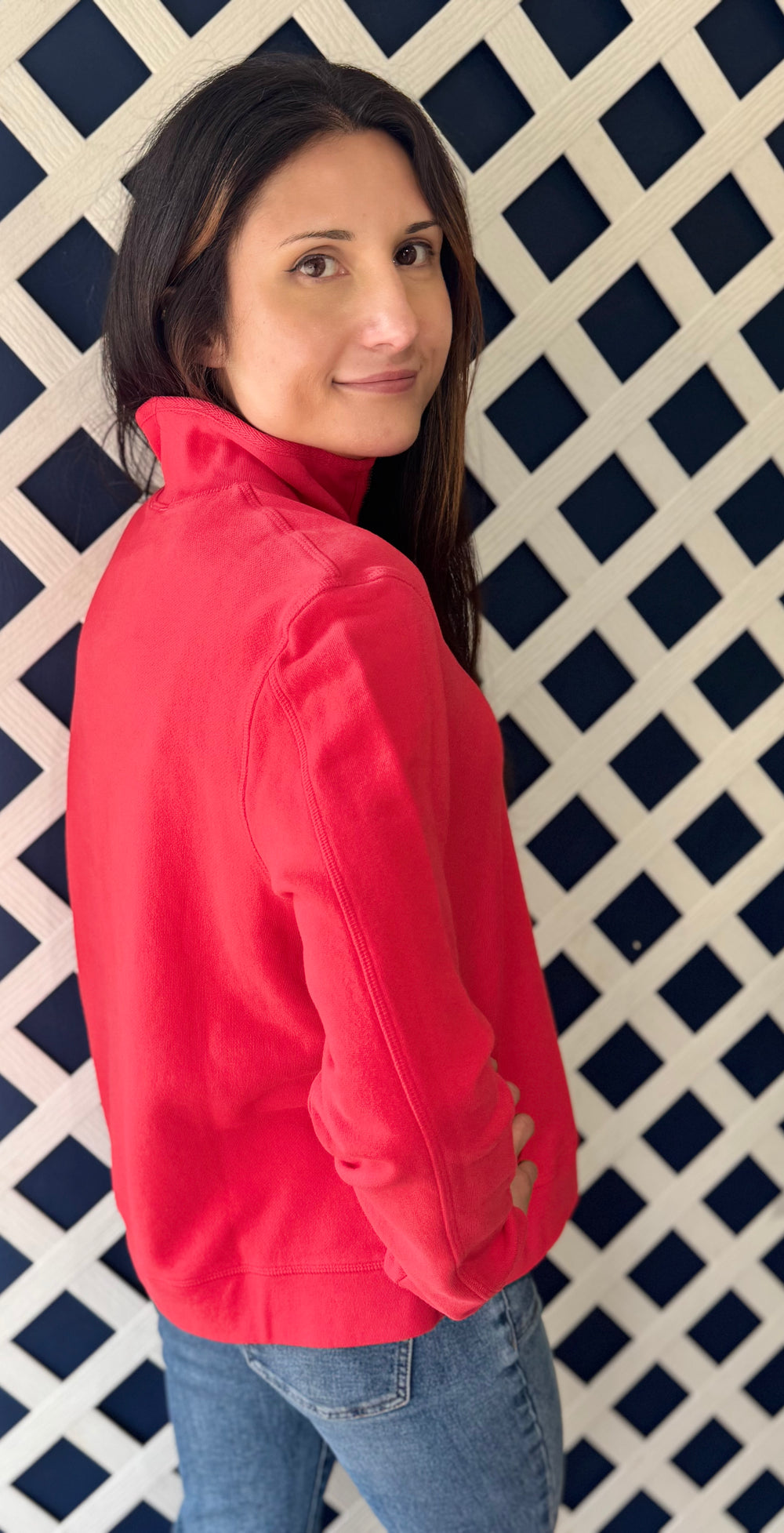 FIREY GLOW HALF ZIP FUNNEL NECK
