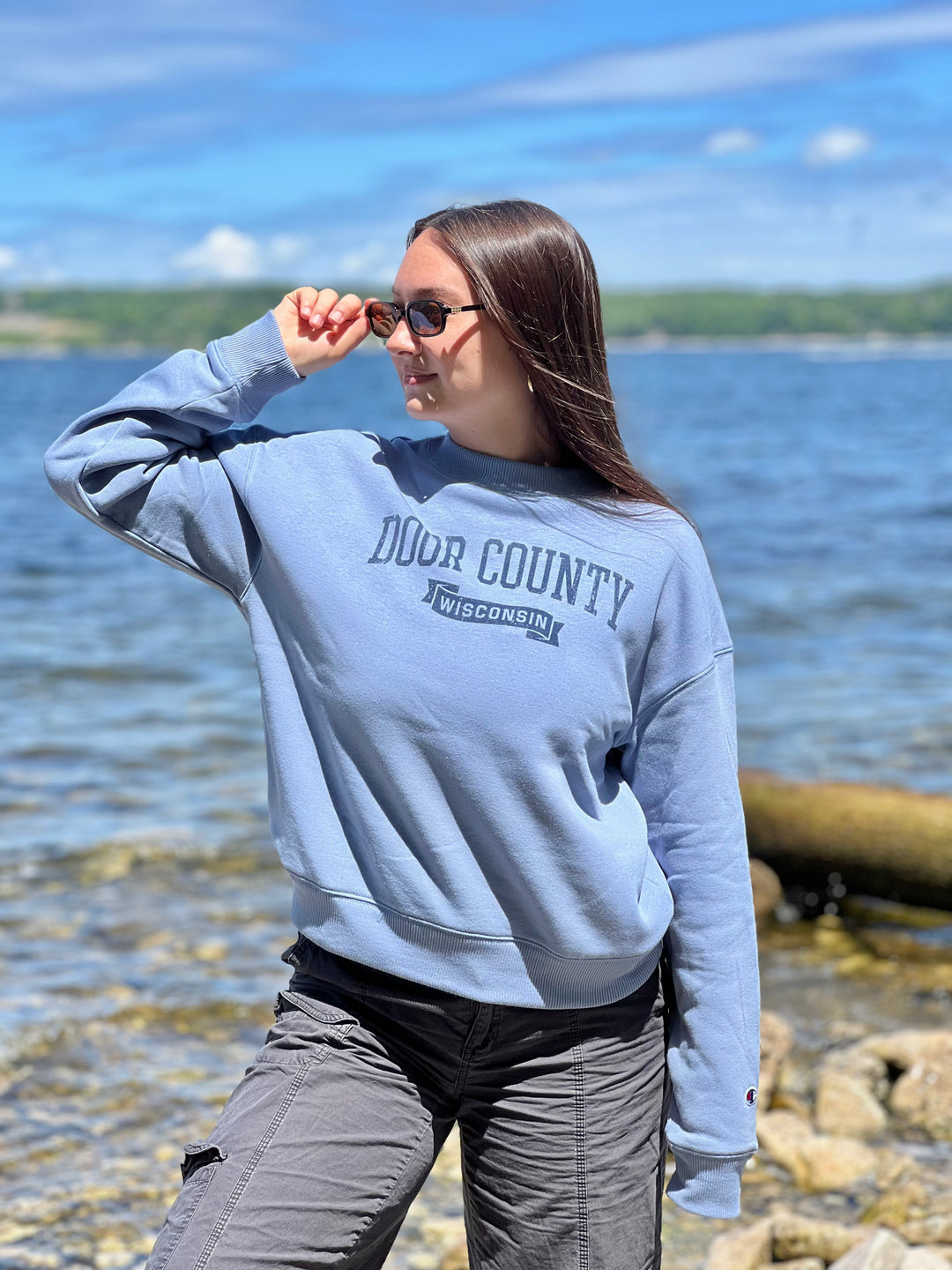 DOOR COUNTY WISCONSIN WILDFLOWER TRIUMPH CHAMPION CREW SWEATSHIRT