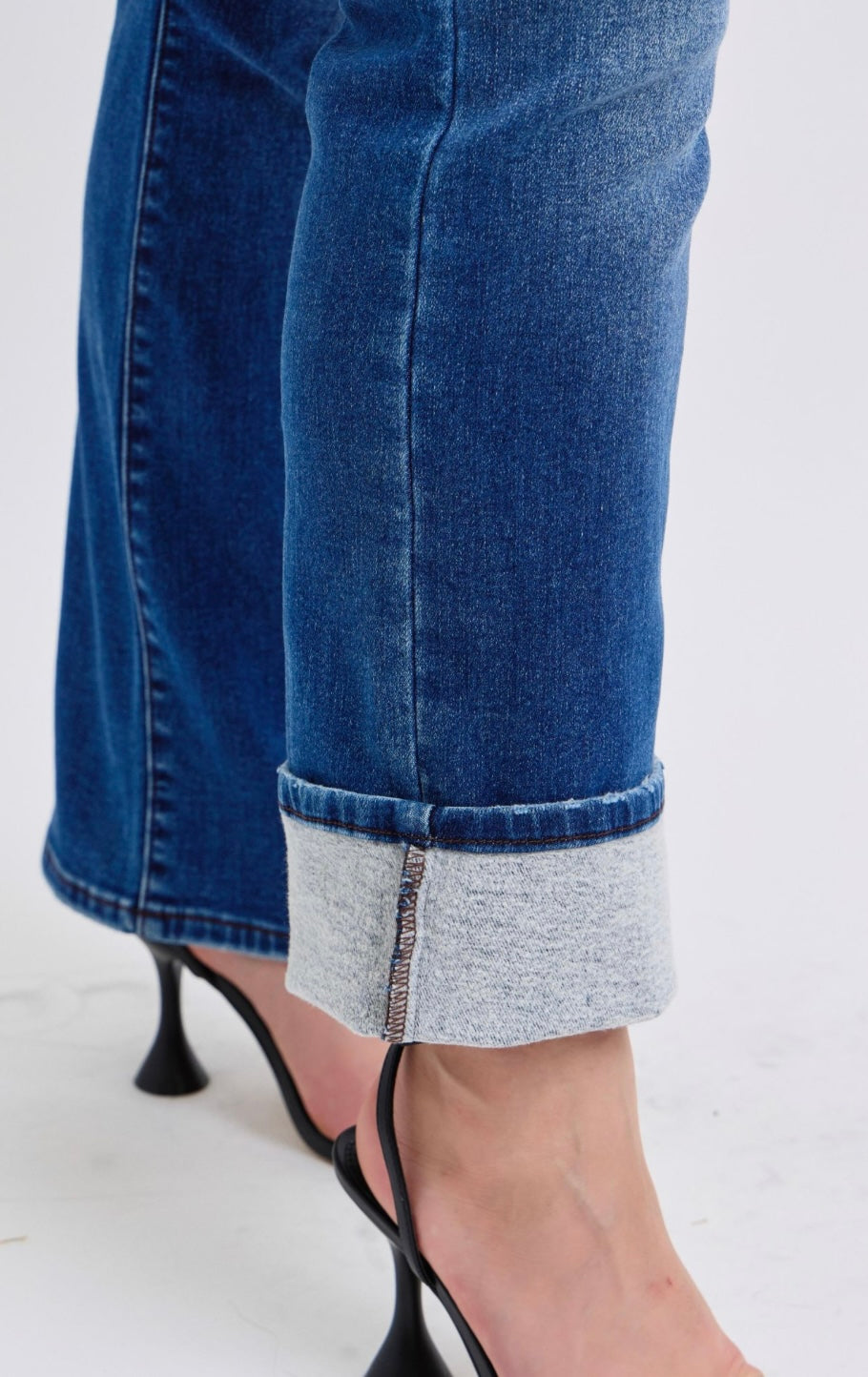 PLUS KALEY MID RISE THERMAL BOOTCUT JEANS