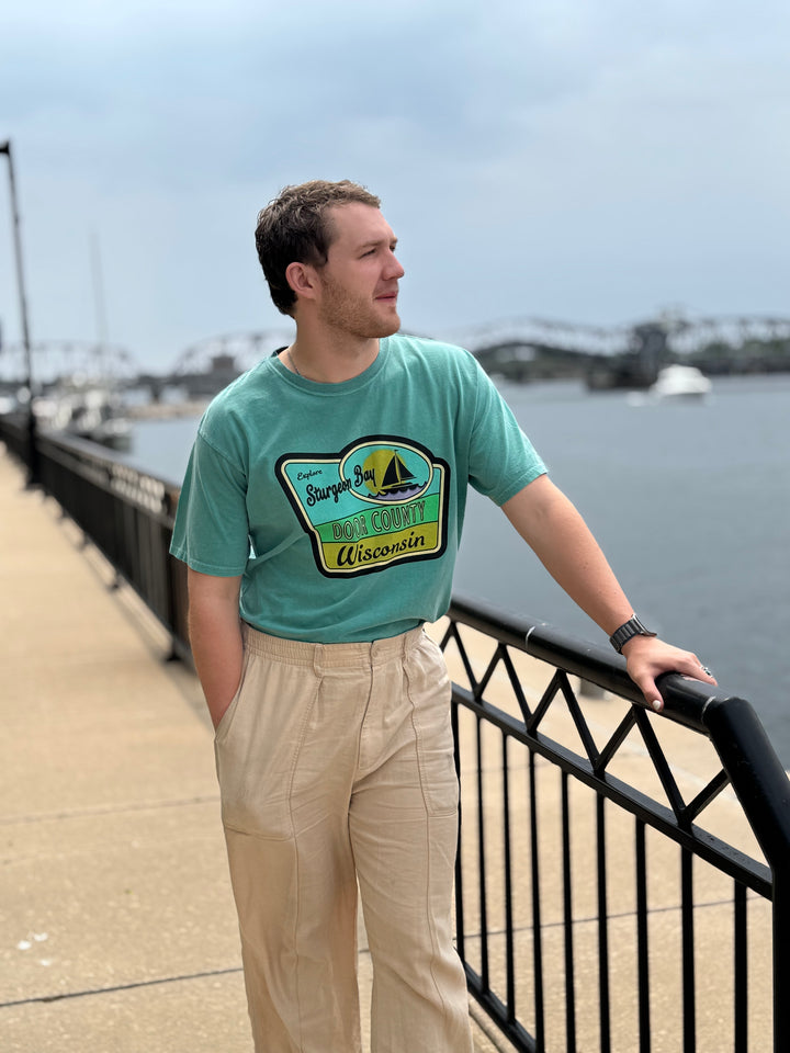 AQUA STURGEON BAY SAILBOAT TEE