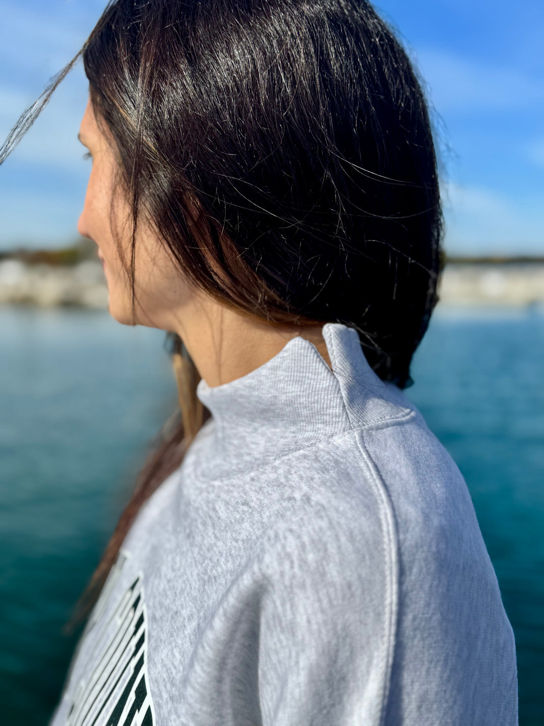 DOOR COUNTY MOCK NECK SWEATSHIRT