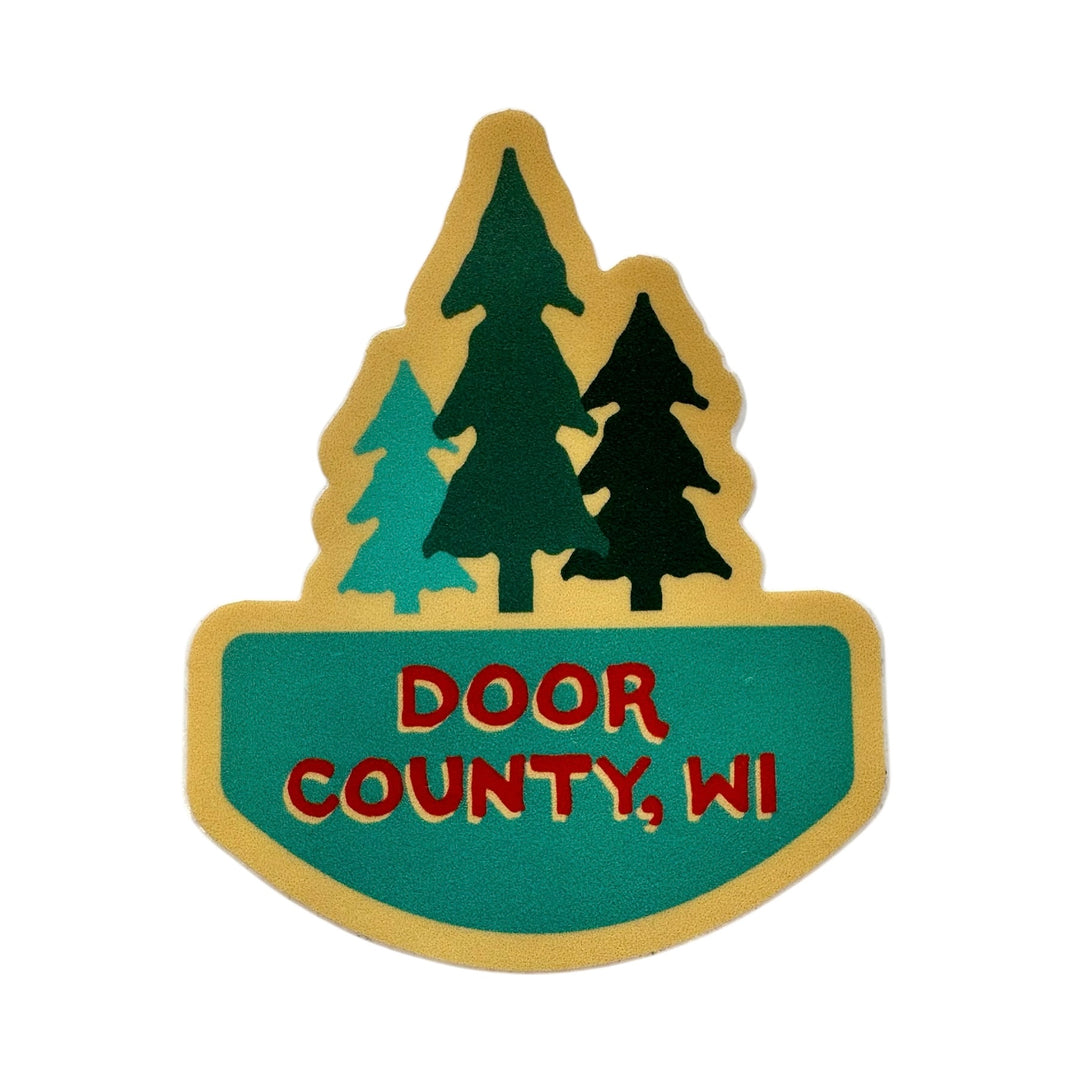 RETRO TREES DOOR COUNTY DECAL