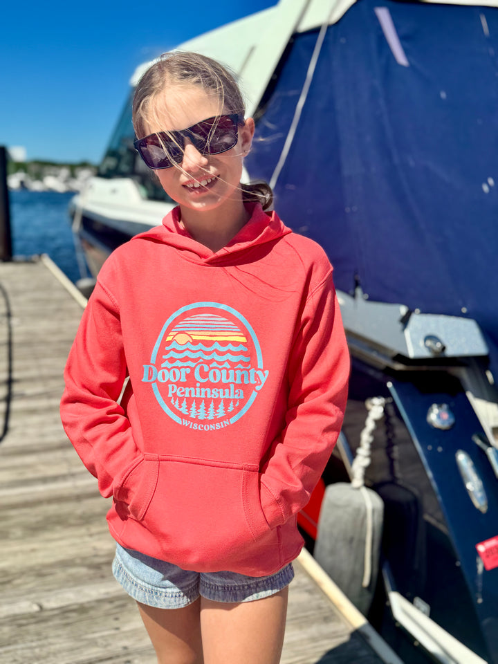 YOUTH CORAL DOOR COUNTY PENINSULA PINES HOODIE
