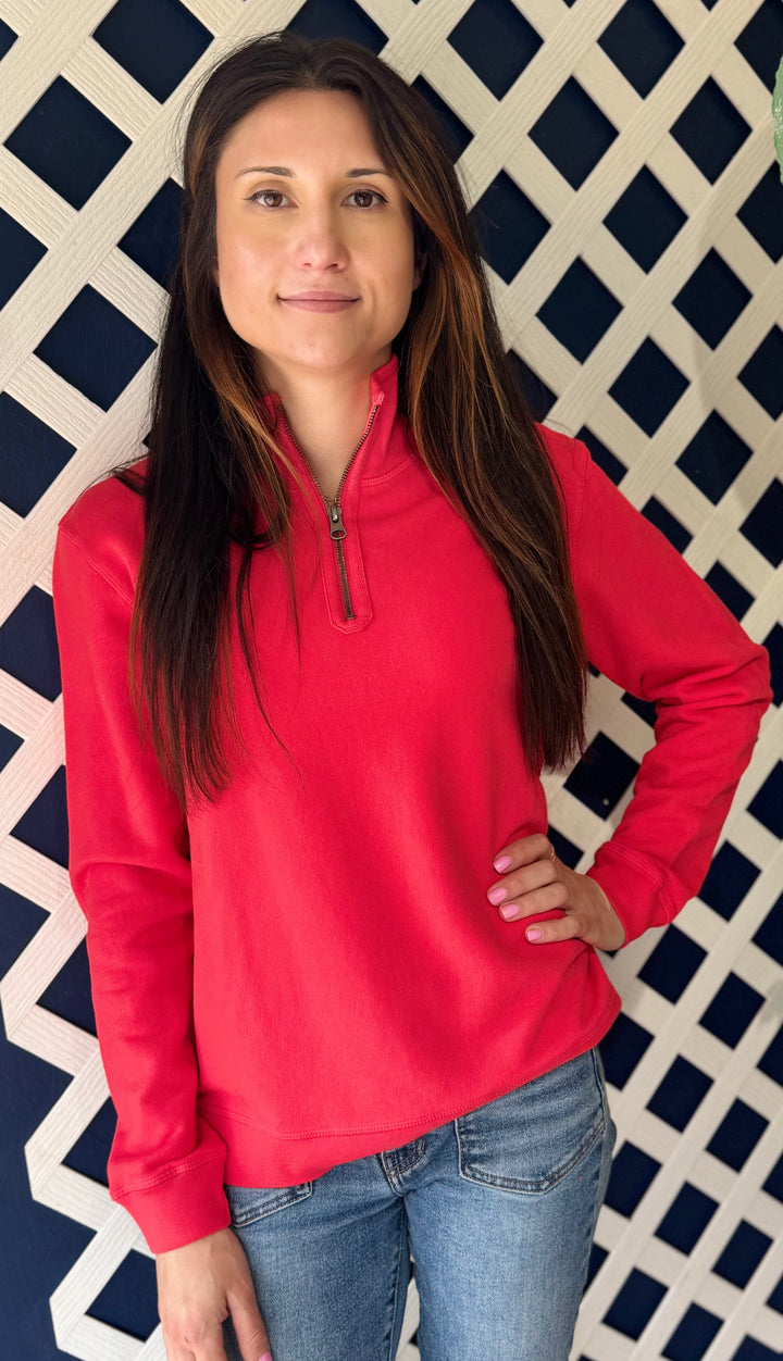 FIREY GLOW HALF ZIP FUNNEL NECK
