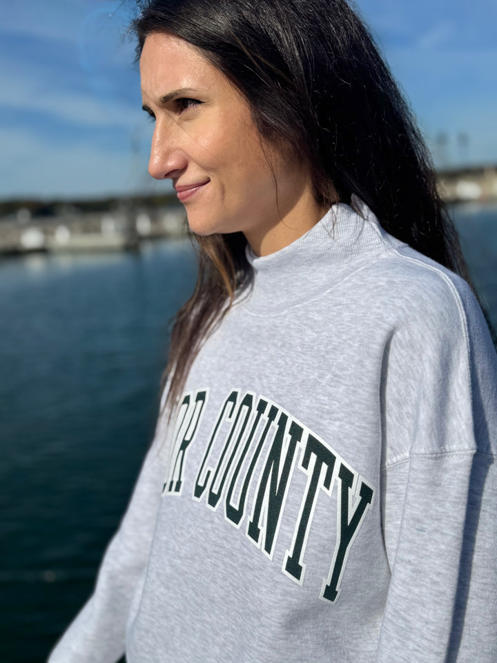 DOOR COUNTY MOCK NECK SWEATSHIRT