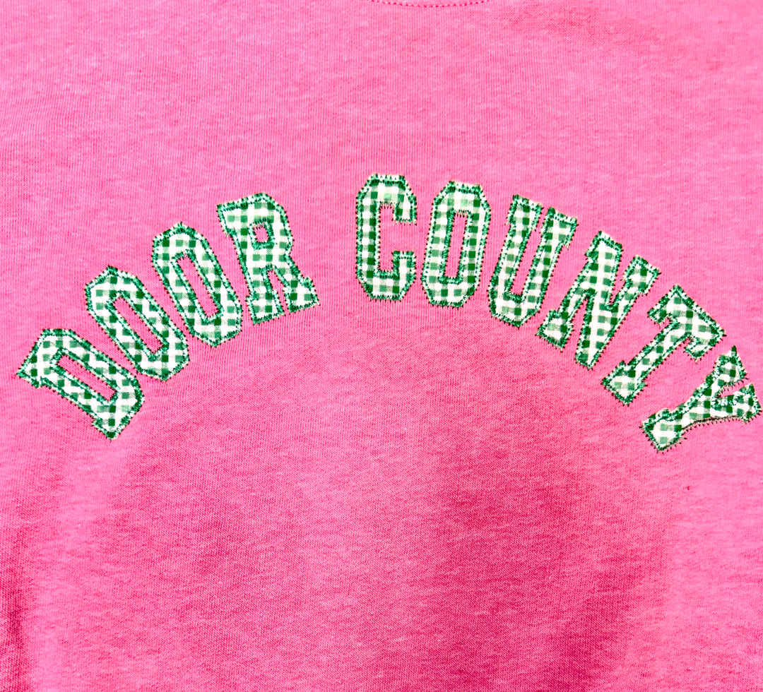 DOOR COUNTY GINGHAM CHECK UNITY CREW SWEATSHIRT