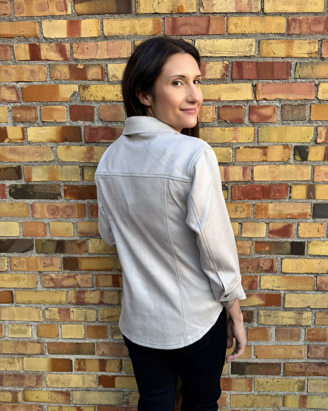 CHAMPAGNE VAL VEGAN LEATHER JACKET