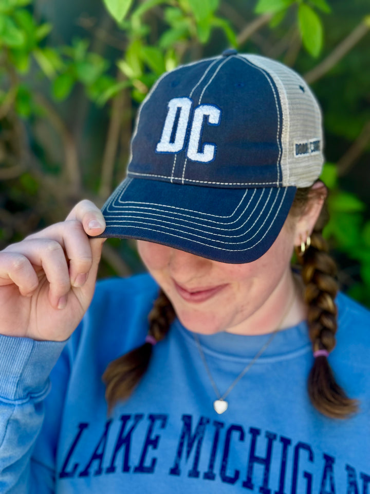 NAVY DC, DOOR COUNTY EMBROIDERED HAT
